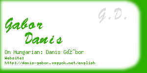 gabor danis business card